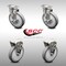 Service Caster 6 Inch SS Thermoplastic Rubber Wheel Top Plate Caster Set with 2 Brake 2 Rigid SCC-SS20S614-TPRB-TLB-2-R-2 - alternate 1